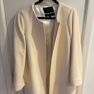 J. Crew Double Cloth Collarless Coat Jacket